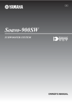Yamaha Soavo-900-SW - Owners Manual